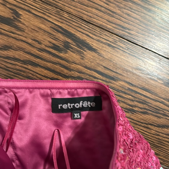 Retrofete Pink Sequin Strapless Dress - Picture 2 of 3